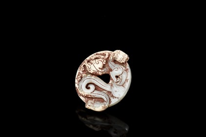 JADE CARVED 'DRAGON' ORNAMENT