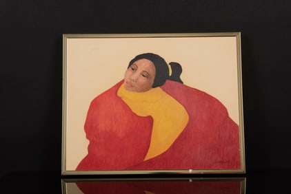 OIL ON BOARD ATTRIBUTED R.C GORMAN