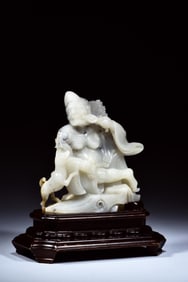 WHITE JADE CARVED JI GONG