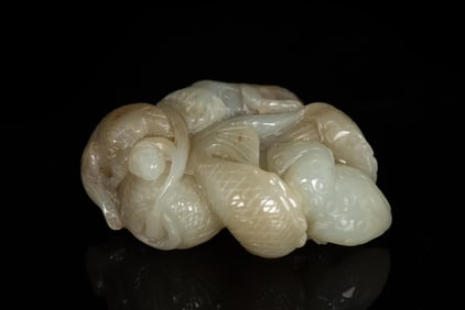 JADE CARVED 'FISH' ORNAMENT