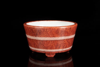 WOOD PATTERN PORCELAIN TRIPOD WASHER