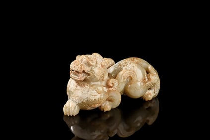 ARCHAIC JADE CARVED ?MYTHICAL BEAST?