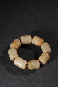 QING XINJIANG HETIAN JADE JADE BRIDLE BRACELET