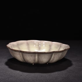 SONG GUAN KILN RICE YELLOW GLAZED CRAB APPLE TYPE WASHING BRANCH NAIL BRANCH BURNING