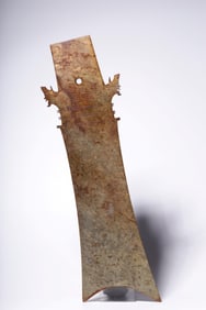 ANCIENT JADE HALBERD WITH PATINA