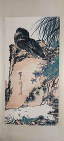 PAN TIANSHOU, FLOWERS AND BIRDS, HANGING SCROLL