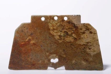 ANCIENT JADE AXE WITH PATINA
