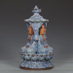 SONG JUN KILN GRAPE PURPLE GLAZE GUANYIN TOWER