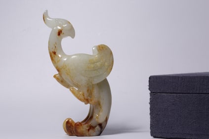 ANCIENT JADE PHOENIX BIRD ORNAMENT