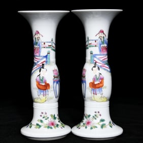 QIANLONG PASTEL CHARACTER STORY GRAIN FLOWER GU