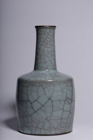 IMITATION OFFICIAL GLAZE SILVER-MOUTHED STRAIGHT-VERTEBRAE BOTTLE