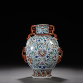 FIVE-COLOR EIGHT-TREASURE PATTERN FLOWER VASE