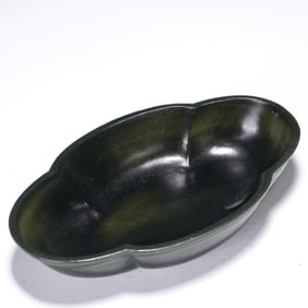 QING DYNASTY, JADE, FLOWER MOUTH, NARCISSUS BASIN