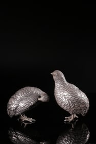 OVERSEAS RETURN COPPER GILT QUAIL ORNAMENT ONE-TO-ONE