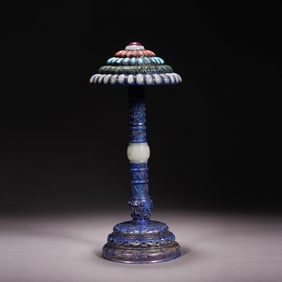 LAPIS LAZULI INLAID TREASURE HAT STAND