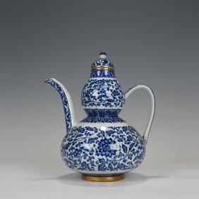 BLUE AND WHITE FLOWER POT