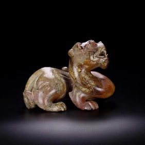 HETIAN MOUNTAIN MATERIAL JADE OIL CARVING SHARP FORM BULLY MAN LOCAL TIME AND AFFECTED BY THE