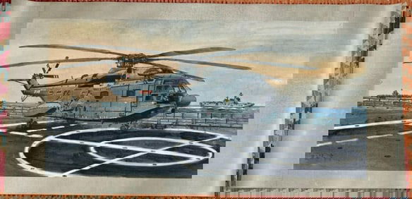 WU GUANZHONG HAND PAINTING PLANE MOUNTED PAPER