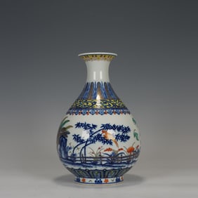 FIVE-COLOR WINTER THREE FRIENDS JADE POT SPRING BOTTLE