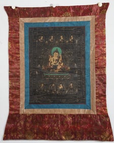 OLD THANGKA FOUR-ARMED AVALOKITESVARA