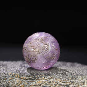 AMETHYST TWO DRAGONS PLAY BEADS