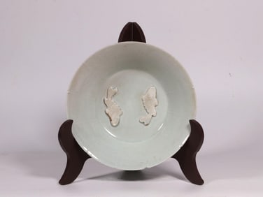 HUTIAN KILN DOUBLE FISH BOWL
