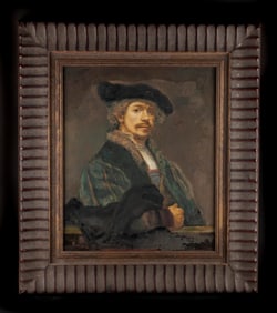 OIL ON CANVAS PORTRAIT OF MAN