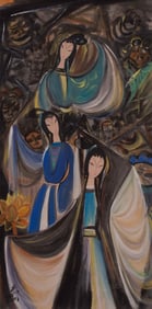 LIN FENGMIAN'S THREE BEAUTIES PAINTING
