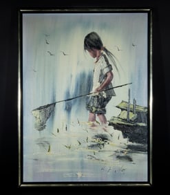 KEE FUNG NG OIL PAINTING GIRL HUANG QIFENG