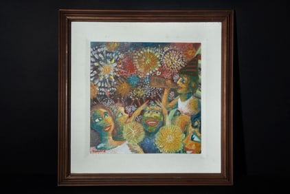 ABSTRACT OIL PAINTING SIGNED