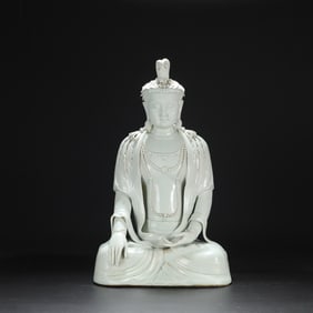 OLD COLLECTION OF HUTIAN KILN YINGQING COURT ROYAL BUDDHA STATUE