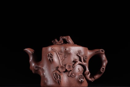 FENG GUILIN REPUBLIC OF CHINA POETRY PLUM PILE ZISHA TEAPOT