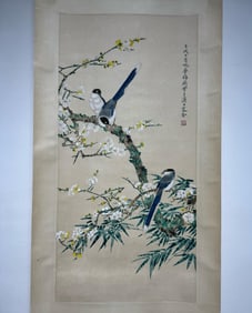 MEI LANFANG, FLOWERS BIRDS SCROLL