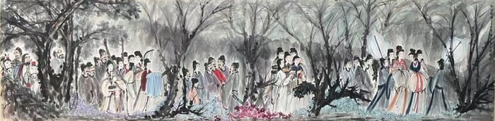 FU BAOSHI: INK AND COLOR ON PAPER PAINTING 'CHARACTER STORY'