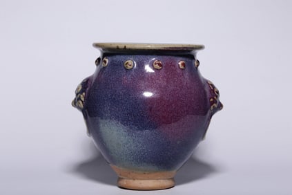 JUN KILN JAR WITH EAR HANDLES