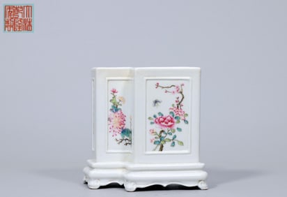 MADE IN THE QIANLONG PERIOD OF THE QING DYNASTY ENAMEL COLORED FOUR SEASONS FLOWER SPECIAL-SHAPED