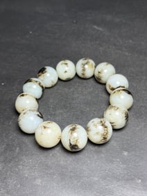 HETIAN JADE MING AND QING DYNASTIES OLD LIFT OIL BRACELET