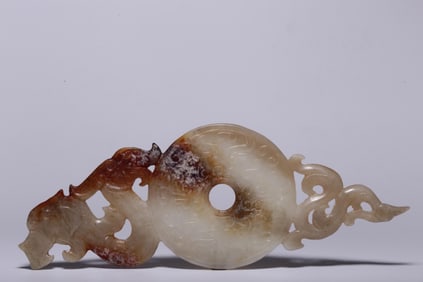 HETIAN JADE BELT WITH DRAGON PATTERN