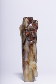ANCIENT JADE HANDLE WITH DRAGON PATTERN