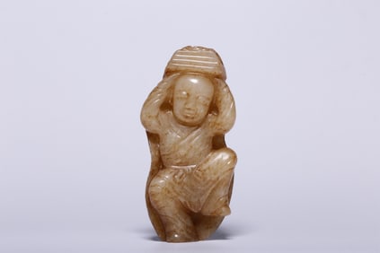 HETIAN JADE FULL OF TIGER SKIN BOY
