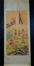 XIANG SHENGMO, LADIES IN GARDEN SCROLL