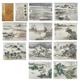 WANG JIAN TEN-FRAME LANDSCAPE ALBUM