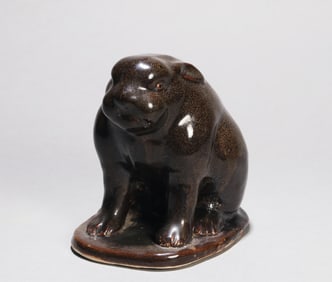 A BLACK-GLAZED RABBIT