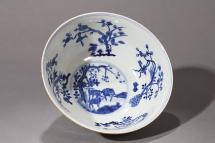 A FAMILLE-ROSE FLORAL SHEEP BOWL