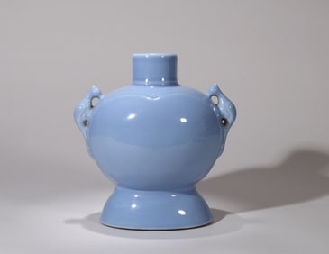 A BLUE GLAZED ZUN