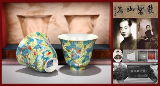 A PAIR OF FAMILLE-ROSE SILKWORM CUP