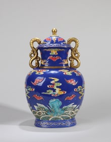 A PORCELAIN CLOISONNE VASE