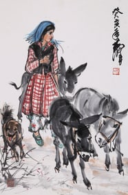 HUANG ZHOU ATTRIBUTED TO,FIGURE