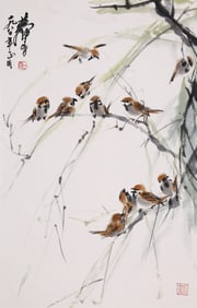 HUANG ZHOU ATTRIBUTED TO,SPARROW