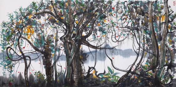 WU GUANZHONG ATTRIBUTED TO,LANDSCAPE